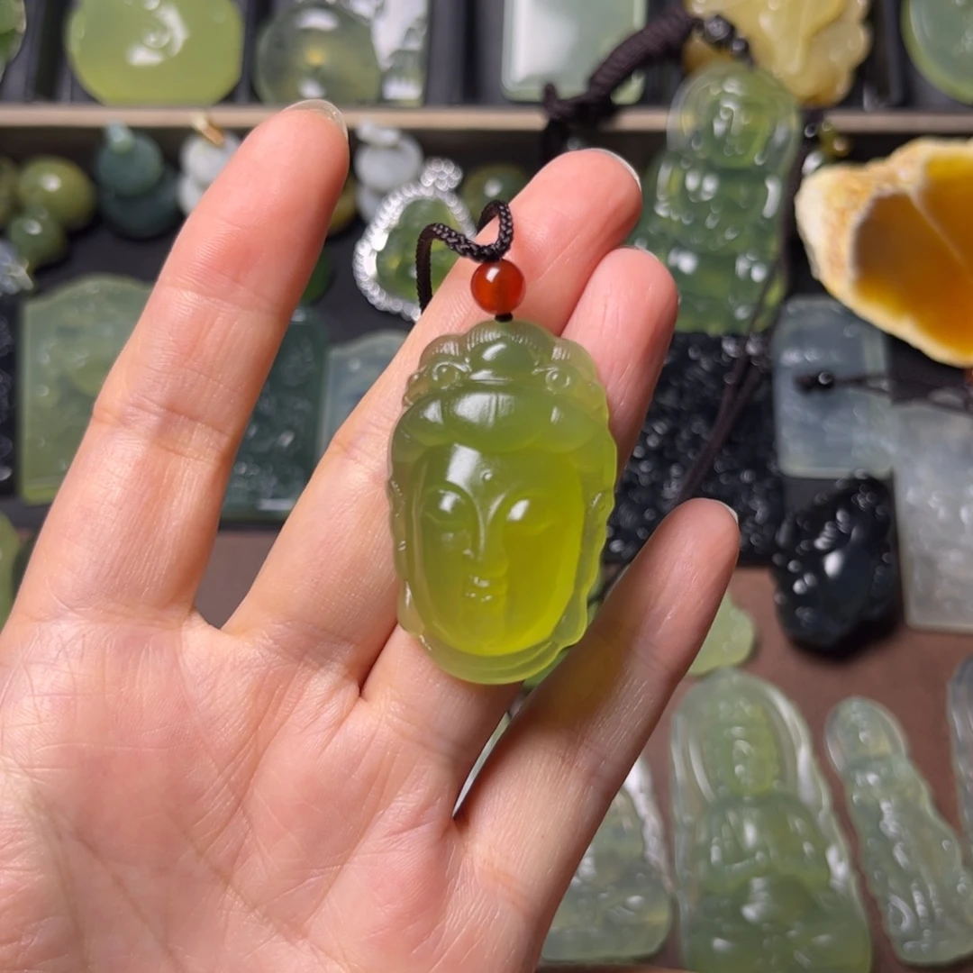 蛇纹石玉未镶嵌吊坠(不含链)