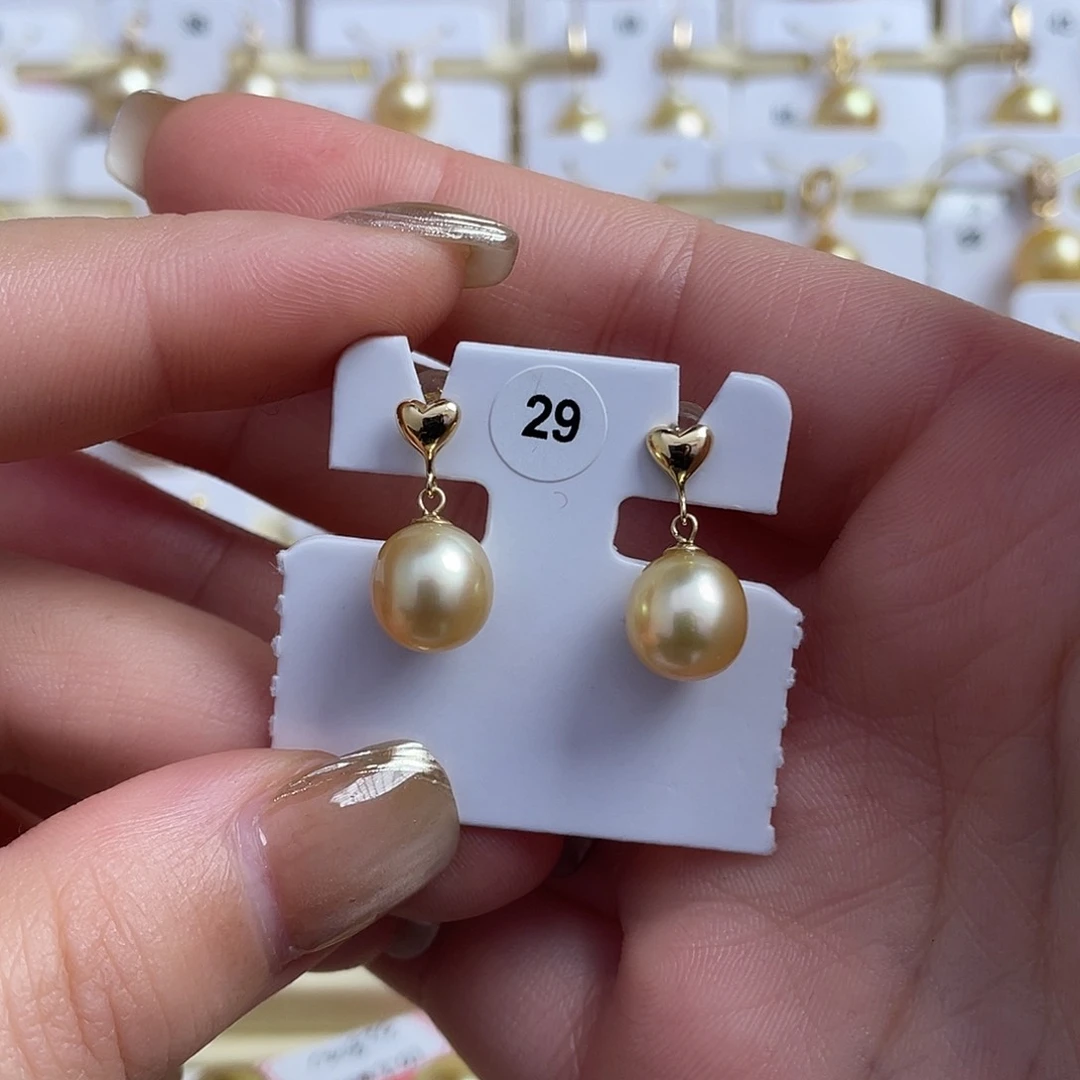 海水珍珠耳饰18K金镶嵌