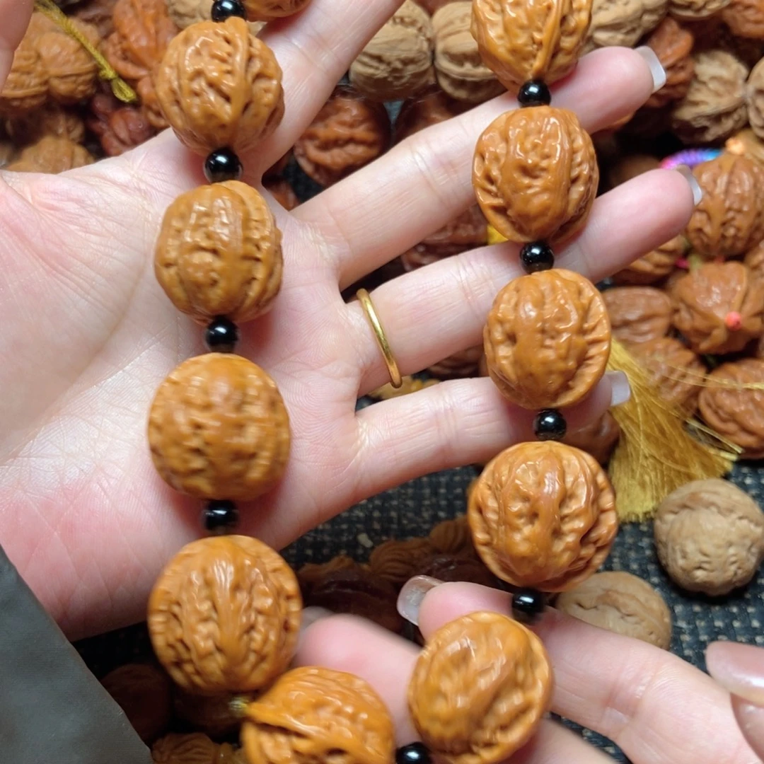 吊坠文玩核桃官帽粗筋八棱手持