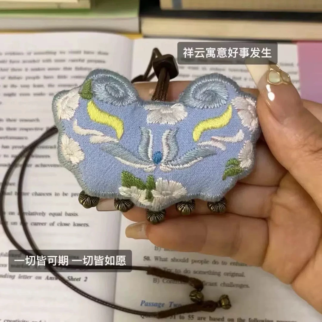 端午节礼物茉莉花刺绣香囊荷包如意锁古风礼物挂件车载挂件钥匙扣
