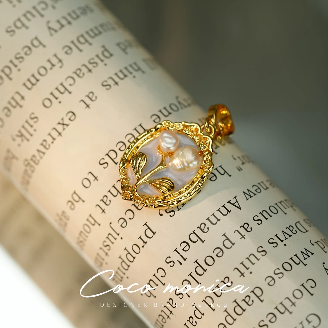 【小霞珠宝】项链气质吊坠百搭复古古风创意WE228法式