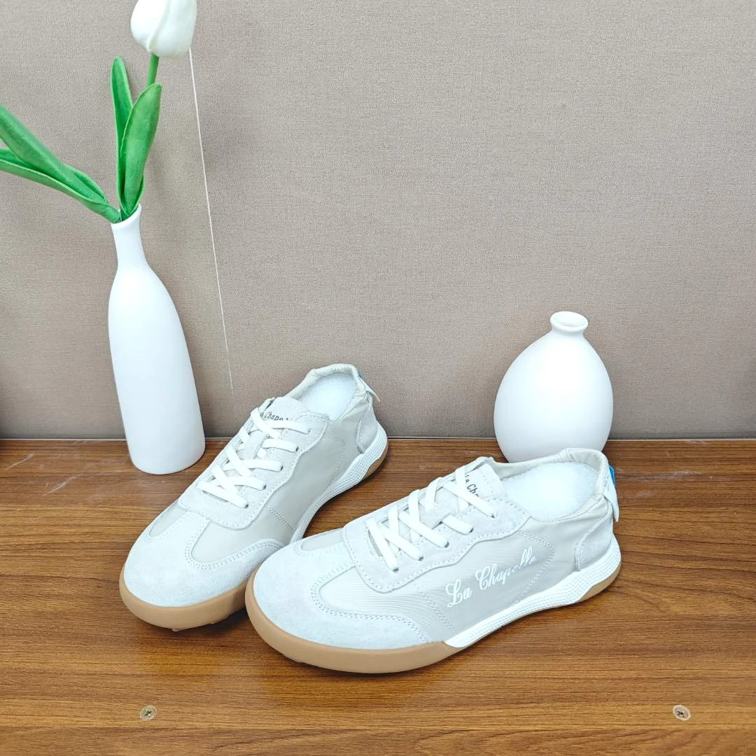 SH0402米灰芭蕾系列德训鞋小白鞋软底透气阿甘鞋女运动休闲帆布鞋