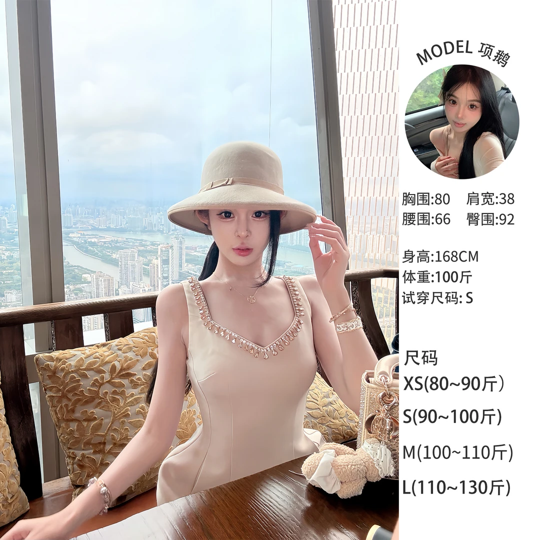 天鹅er【赫拉千金】显瘦气质性感夏季连衣裙E25Q2349