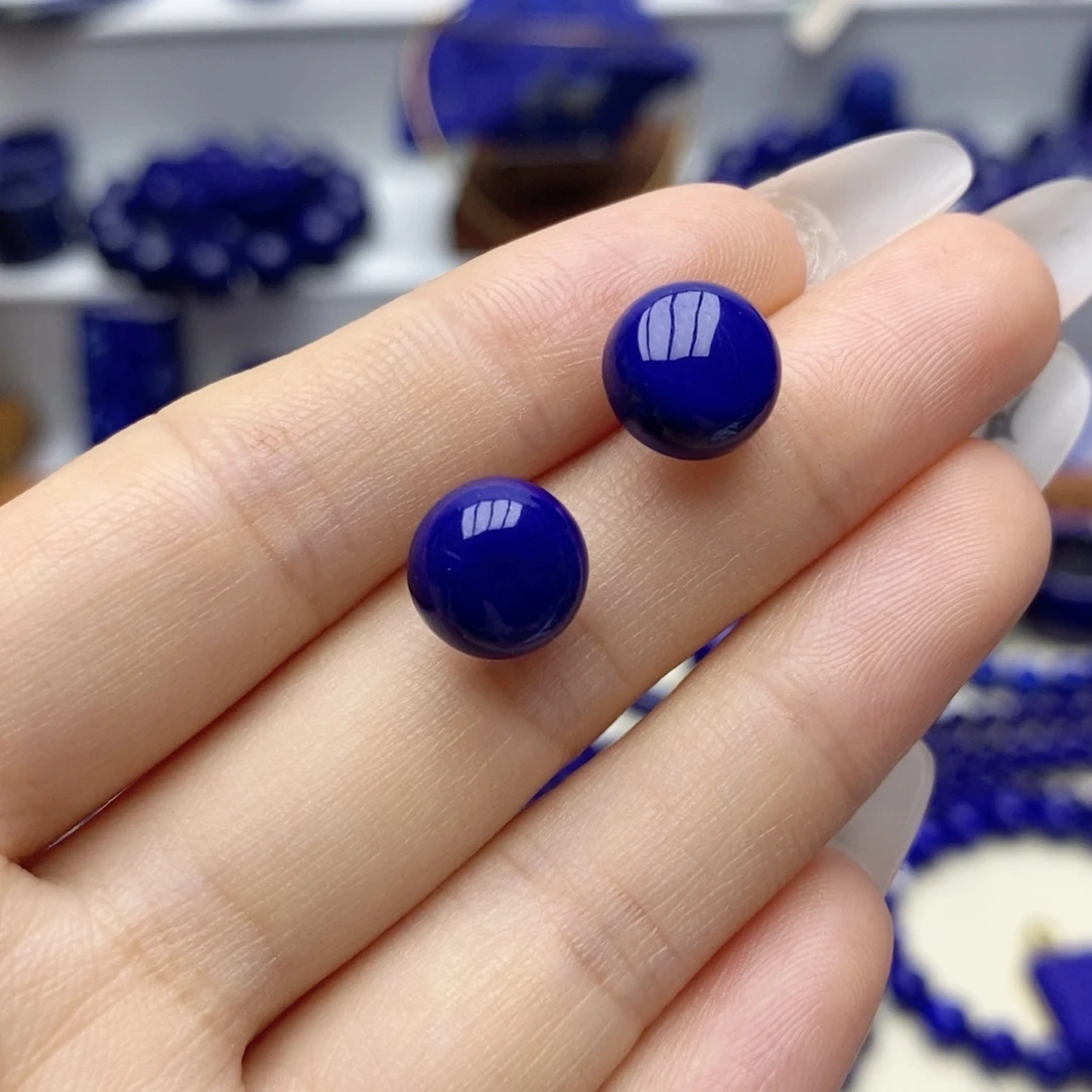 未镶嵌青金石耳饰10mm
