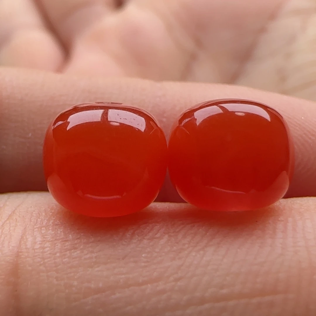 南红玛瑙老型9-8-对未镶嵌