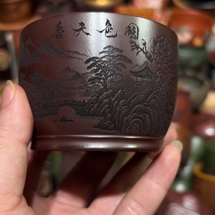 茶杯紫砂宜兴紫砂主人杯