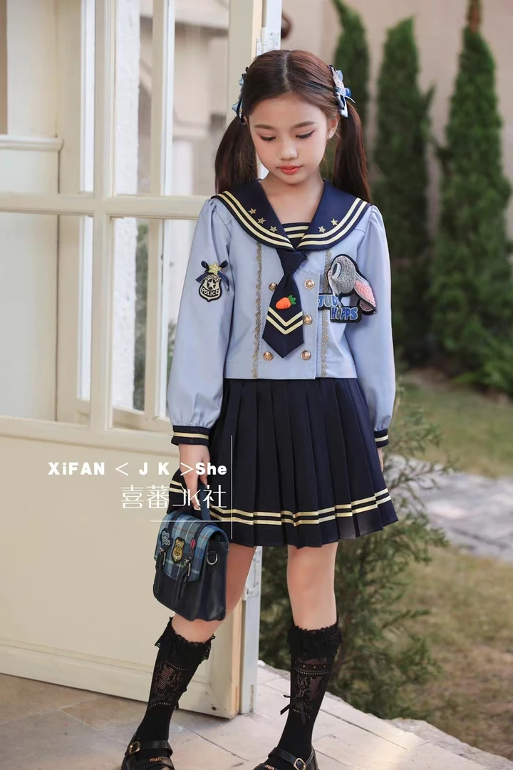 小公举朱棣警官JK套装两件套（带领带）