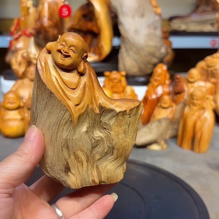 柏木太行崖柏弥勒佛