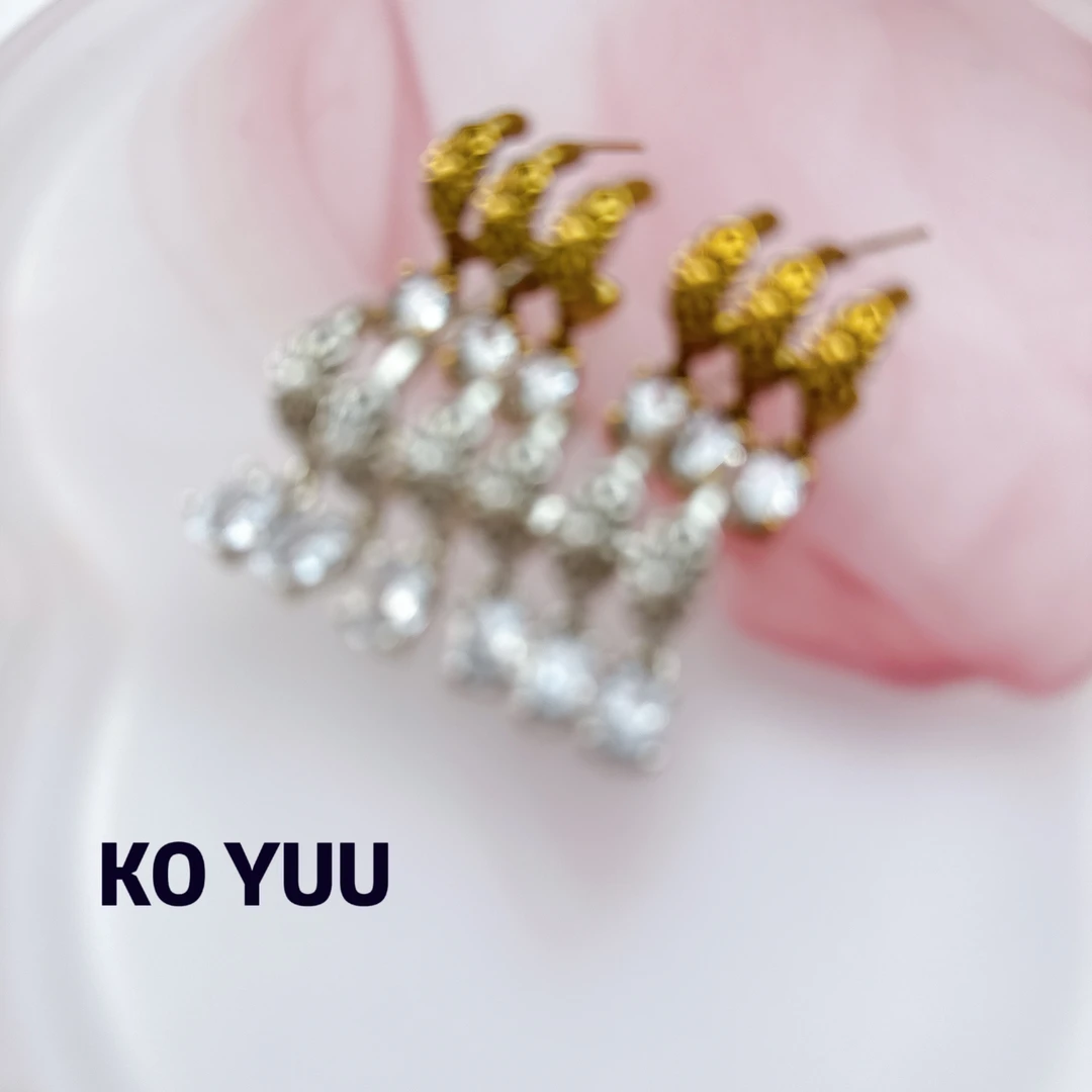 铜合金锆石耳饰 【雨桐高奢饰品】耳环KY00740
