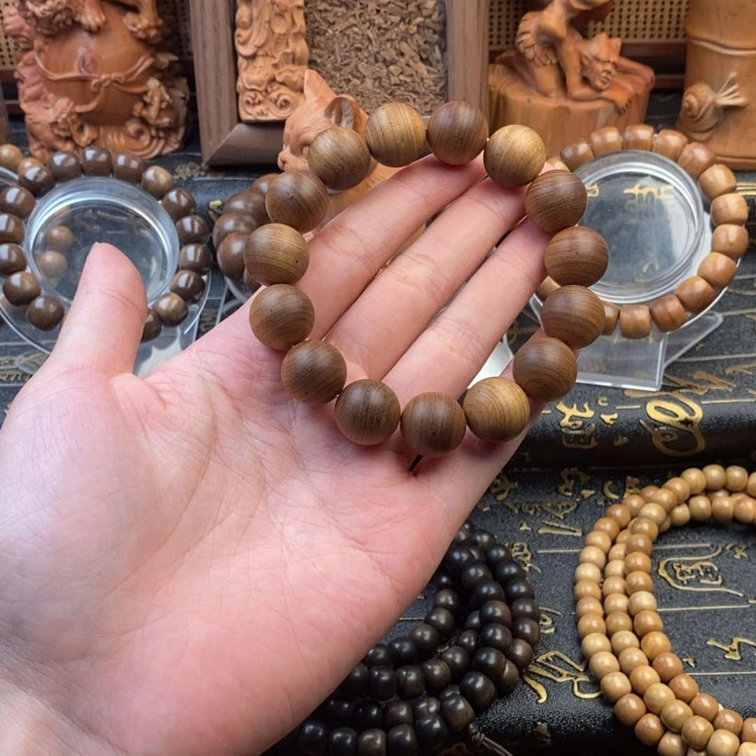 檀香木手串/手链微瑕福利，老山檀，奶香1.5