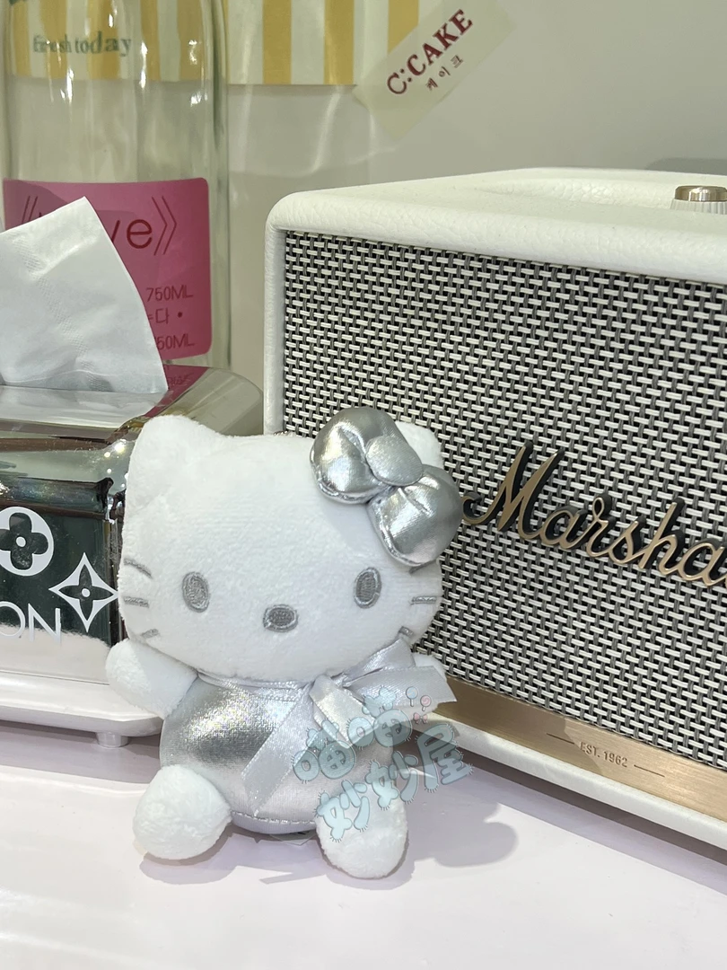 小韩正品50周年纪念银色kitty挂件