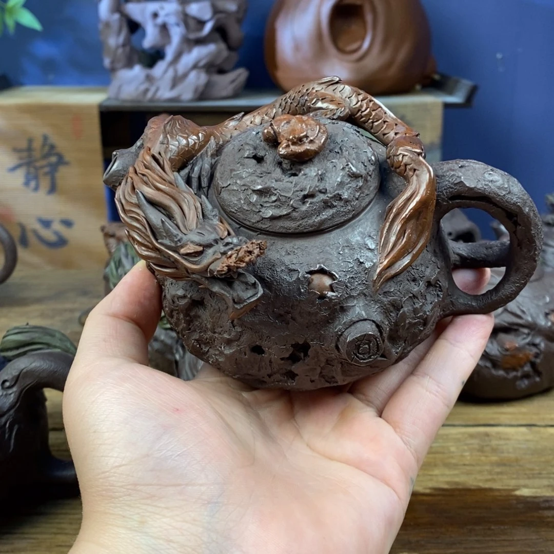 已***置茶壶紫砂紫砂 龙壶