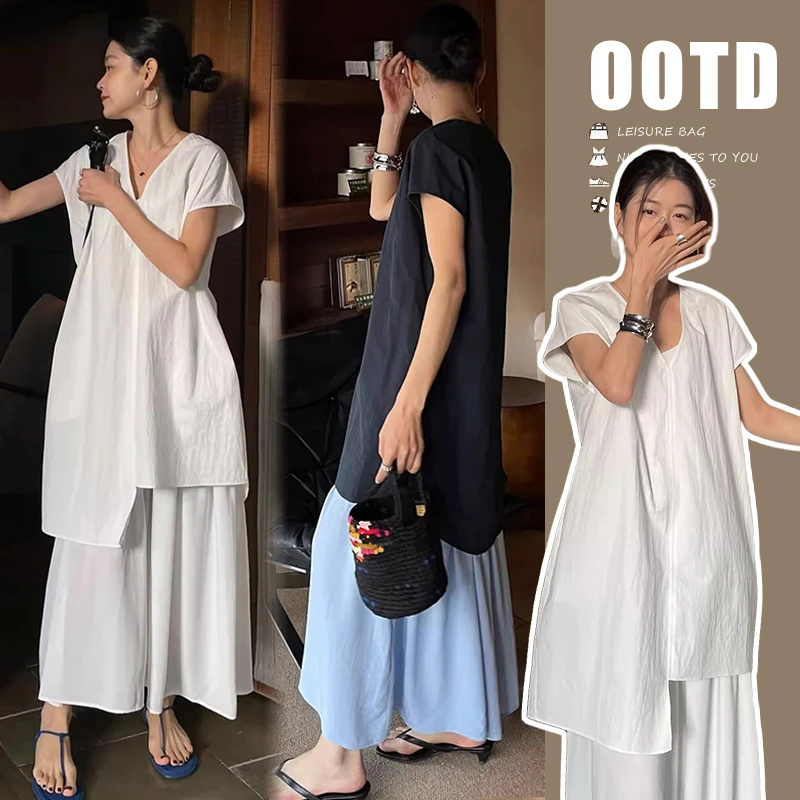 宽松休闲孕妇装夏季新款爆款时尚百搭上衣显瘦气质吊带连衣裙叠穿