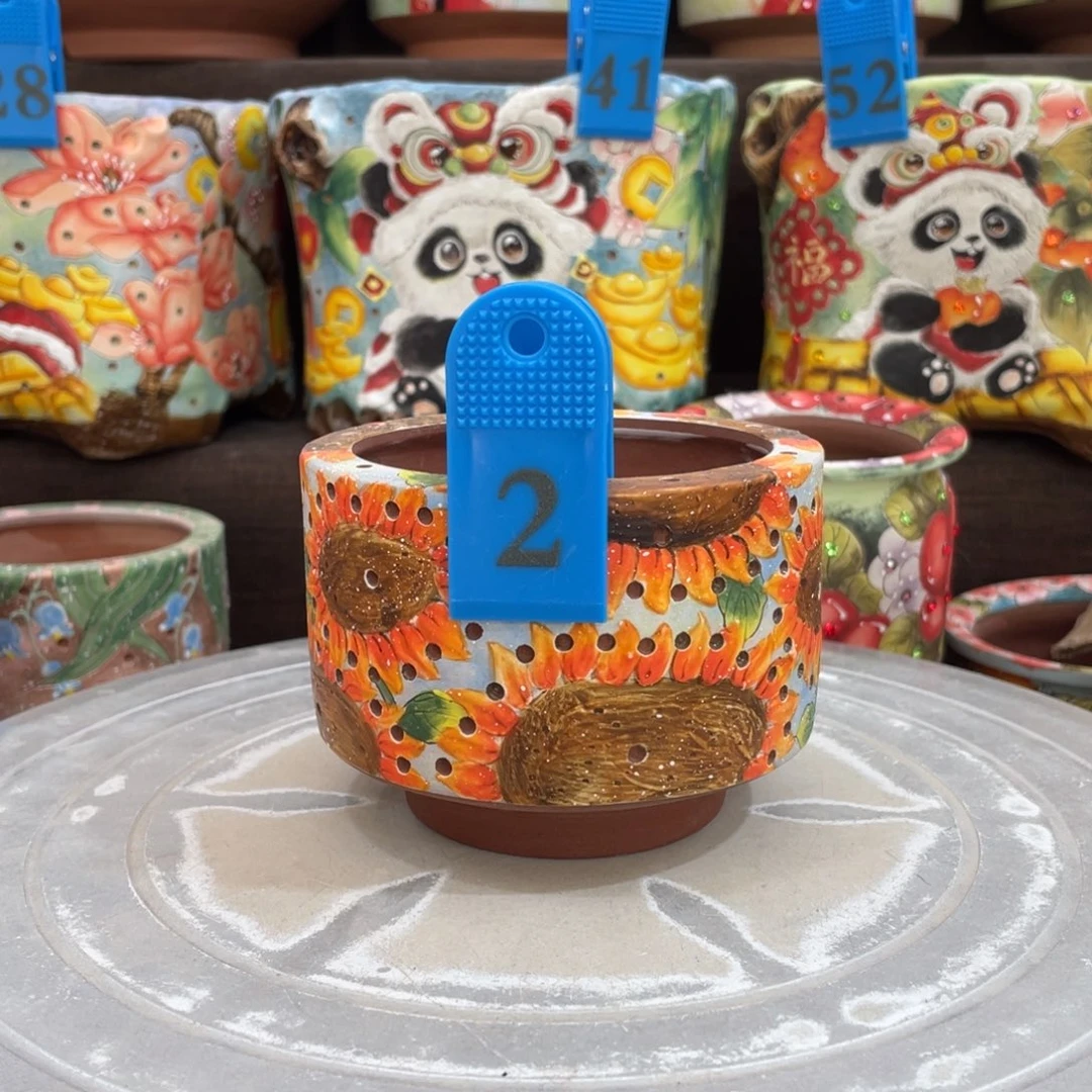 红陶向日葵多肉花盆