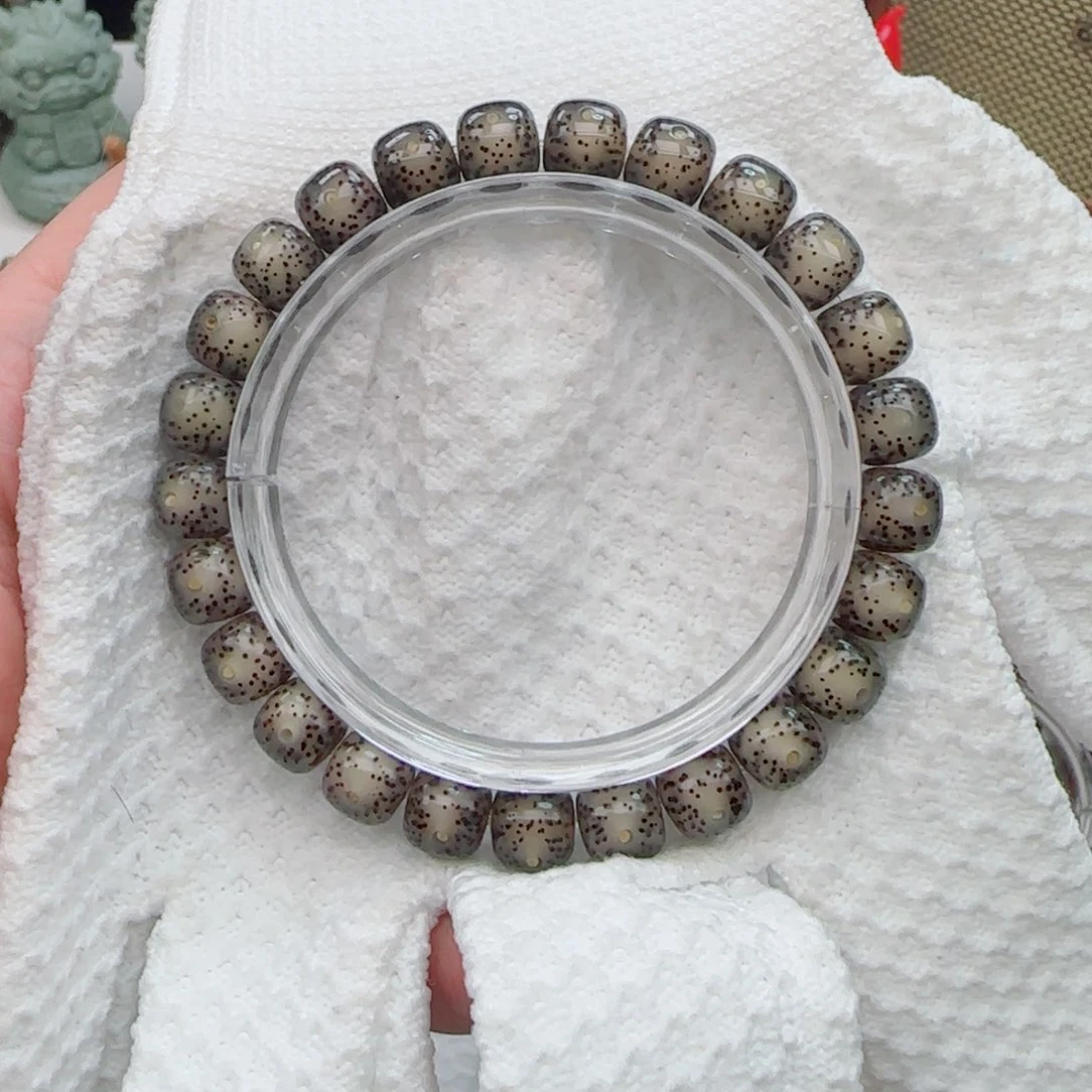 手串星月菩提黑冰玻璃体大眼睛针尖星9*8