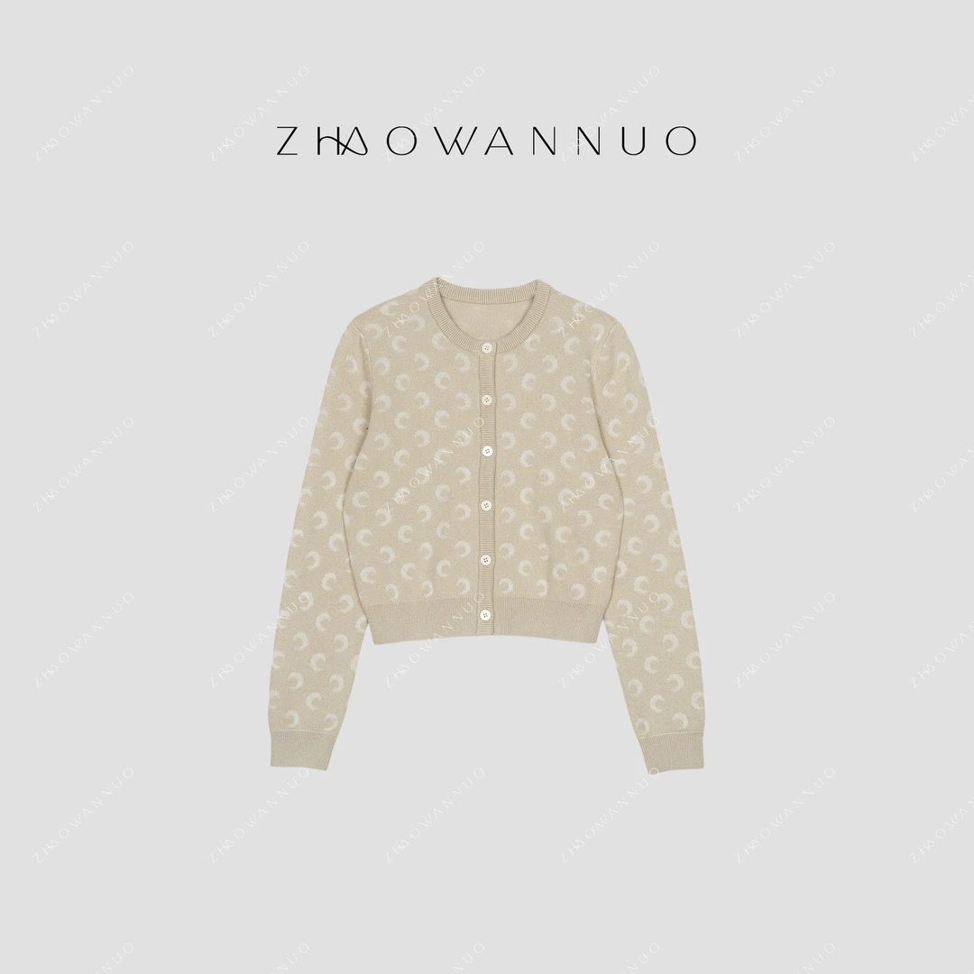ZHAO WANNUO 丨 25早秋月亮提花针织开衫NC0602