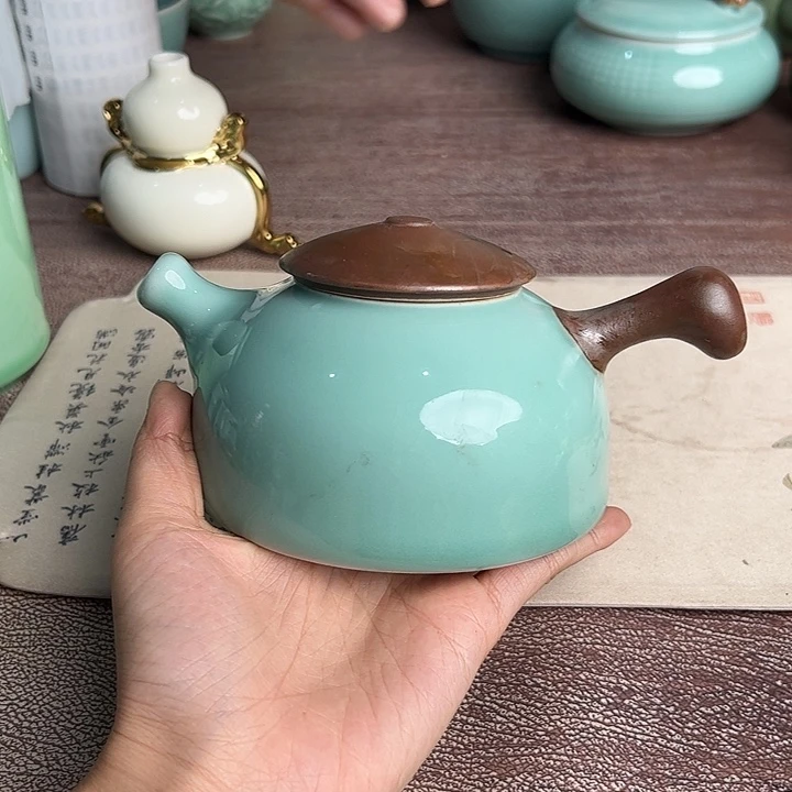 绘***钧龙泉云间青瓷小米茶器