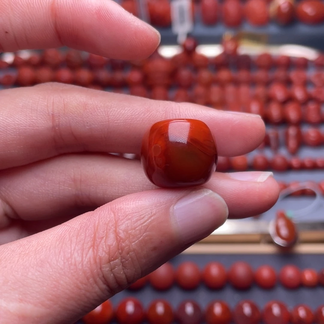 南红玛瑙未镶嵌其他W17瓦西双色满肉老型珠