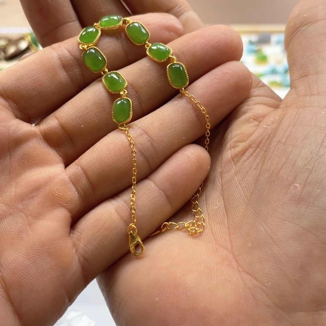 和田玉银S925镶嵌挂件