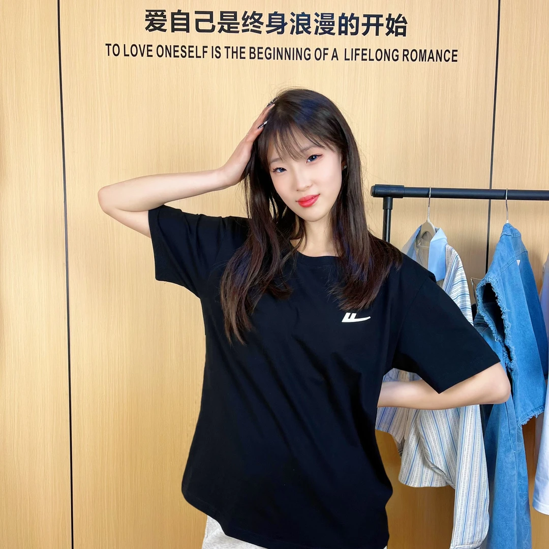 纯棉宽松T恤女款短袖夏季新款运动高级半袖上衣（代售）