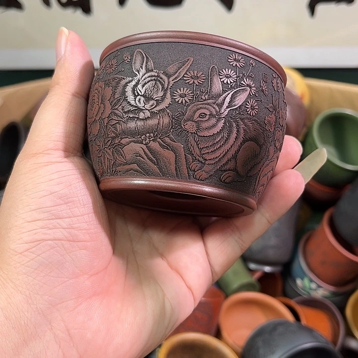 茶杯紫砂全手工紫砂主人杯