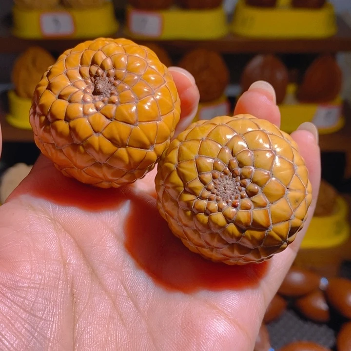 野生千叶菩提手把件