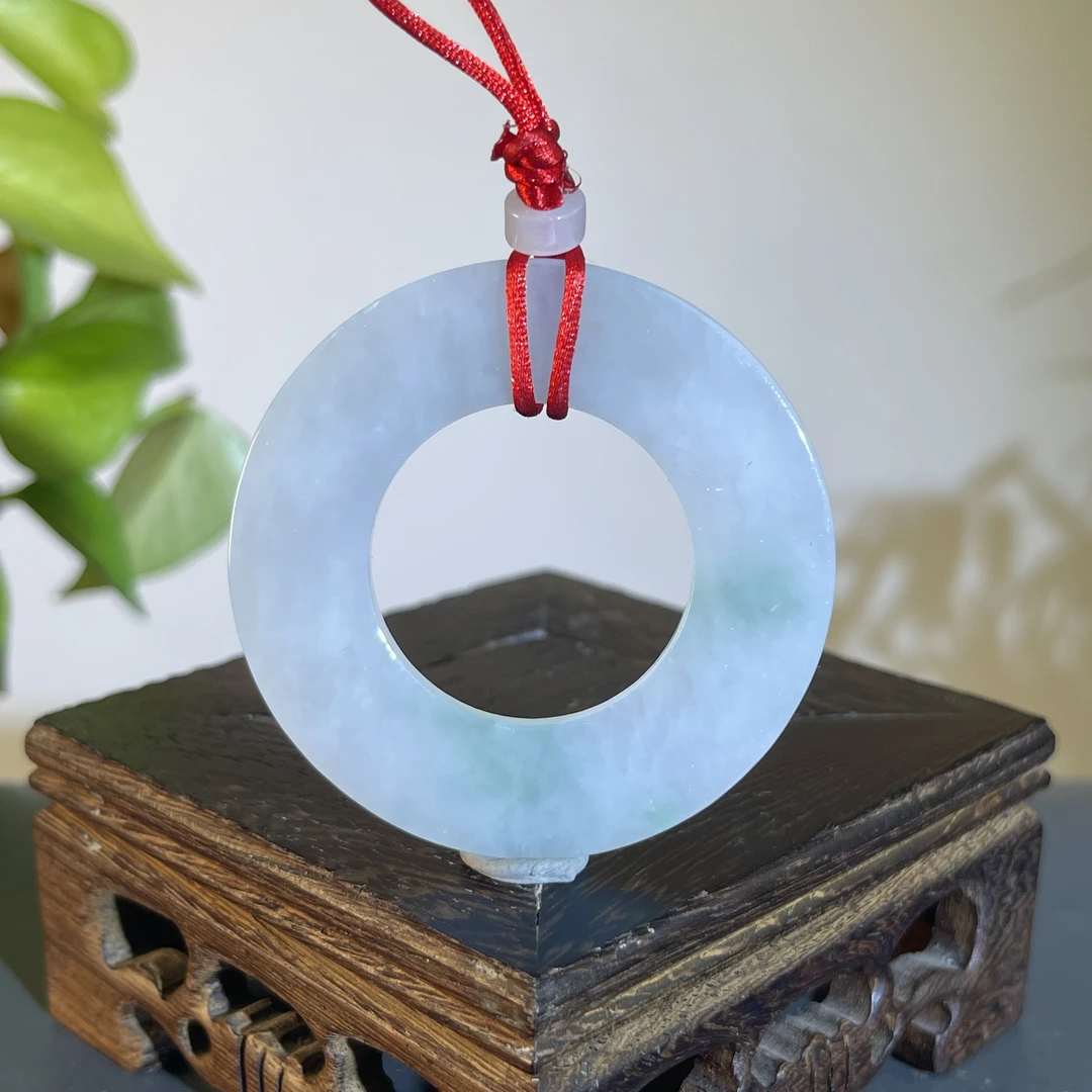 JTA09-06 天然缅甸A货翡翠 平安扣