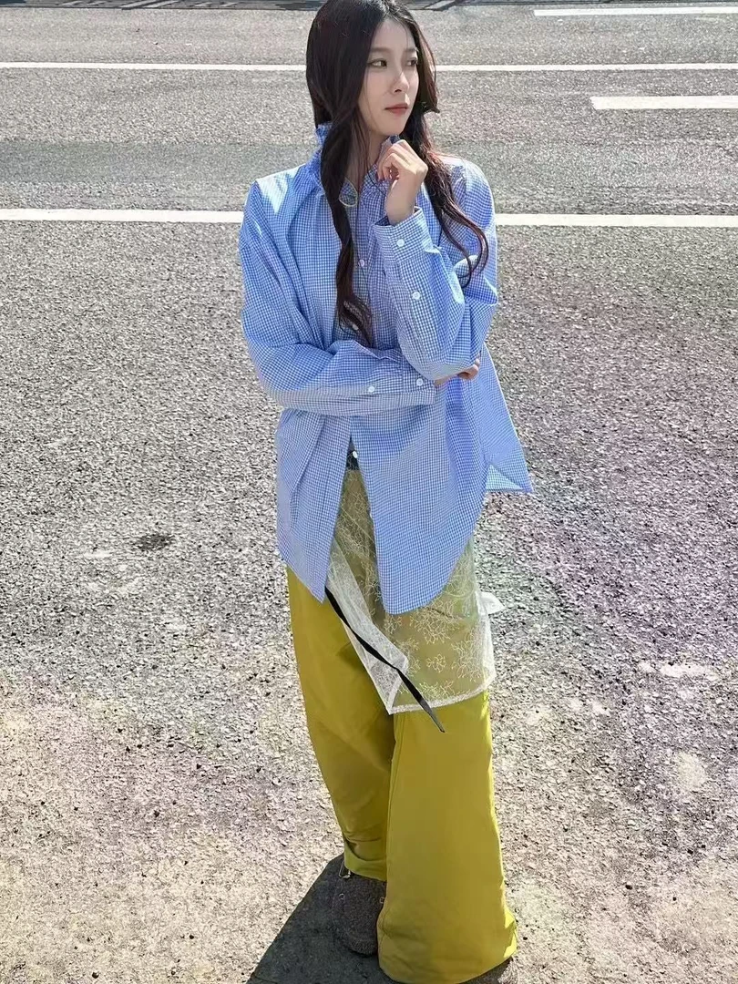 【ZS推荐】Fizzfly蓝色花苞领衬衣F85020201