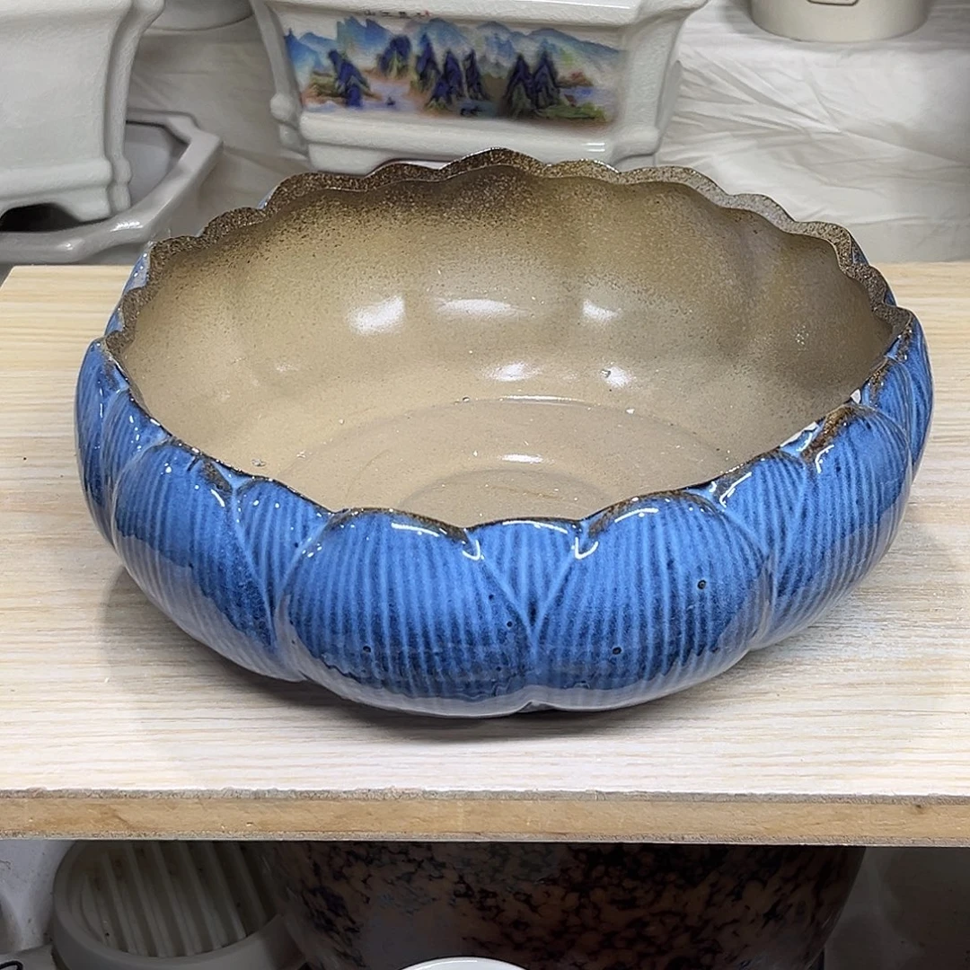 陶瓷绿植多肉微瑕花盆口径21*8.5无孔