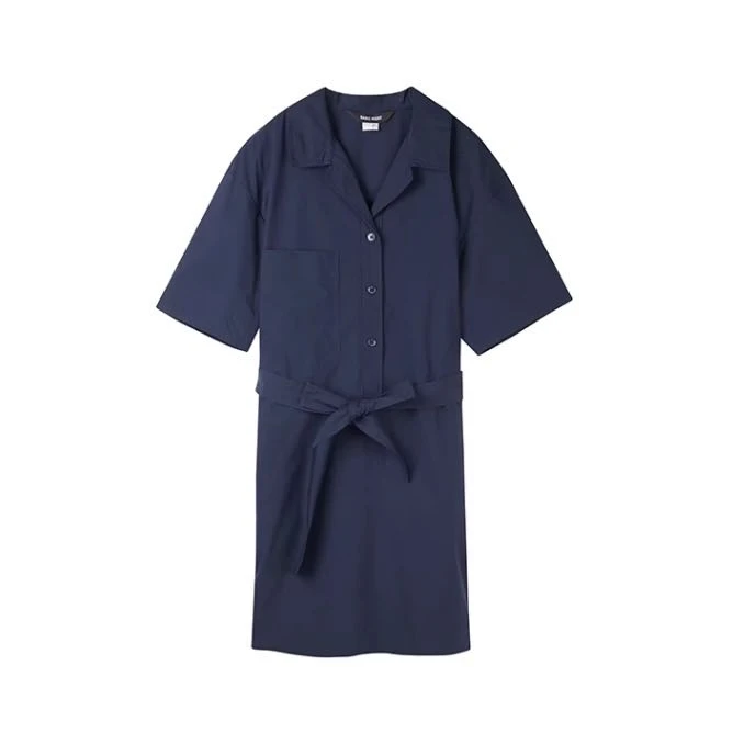 百家藏青色连衣裙2141时尚休闲