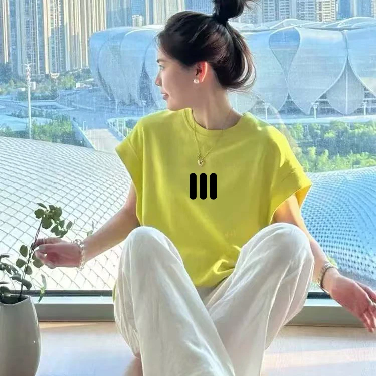 小飞袖上衣百搭绿色短袖t恤女夏季2025新款卡通宽松百搭休闲圆领