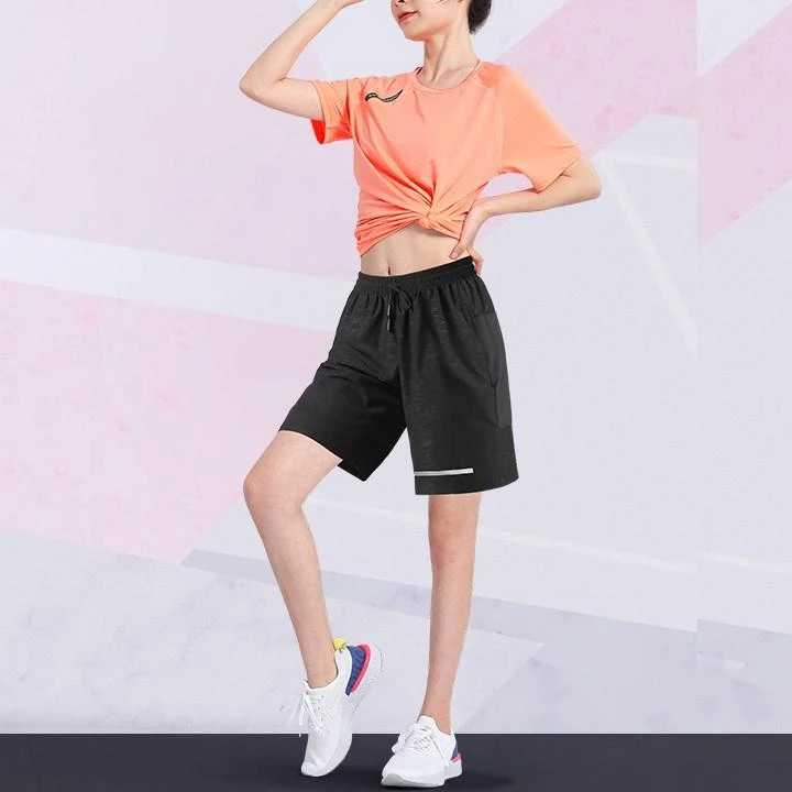 健身服套装女夏季冰丝薄款速干短袖t恤衣服大码瑜伽跑步运动宽松