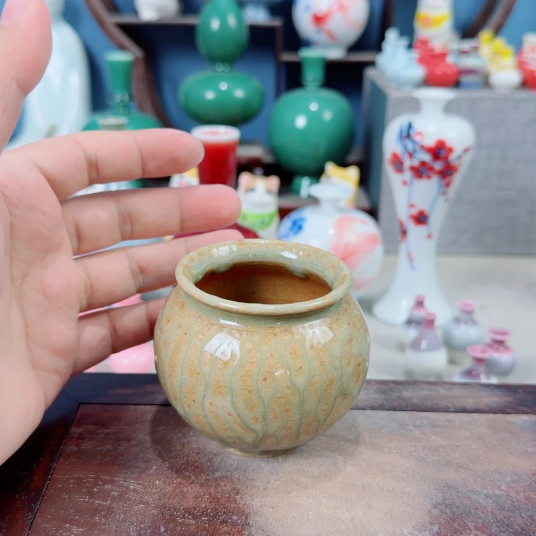 陶瓷手工小花器摆件