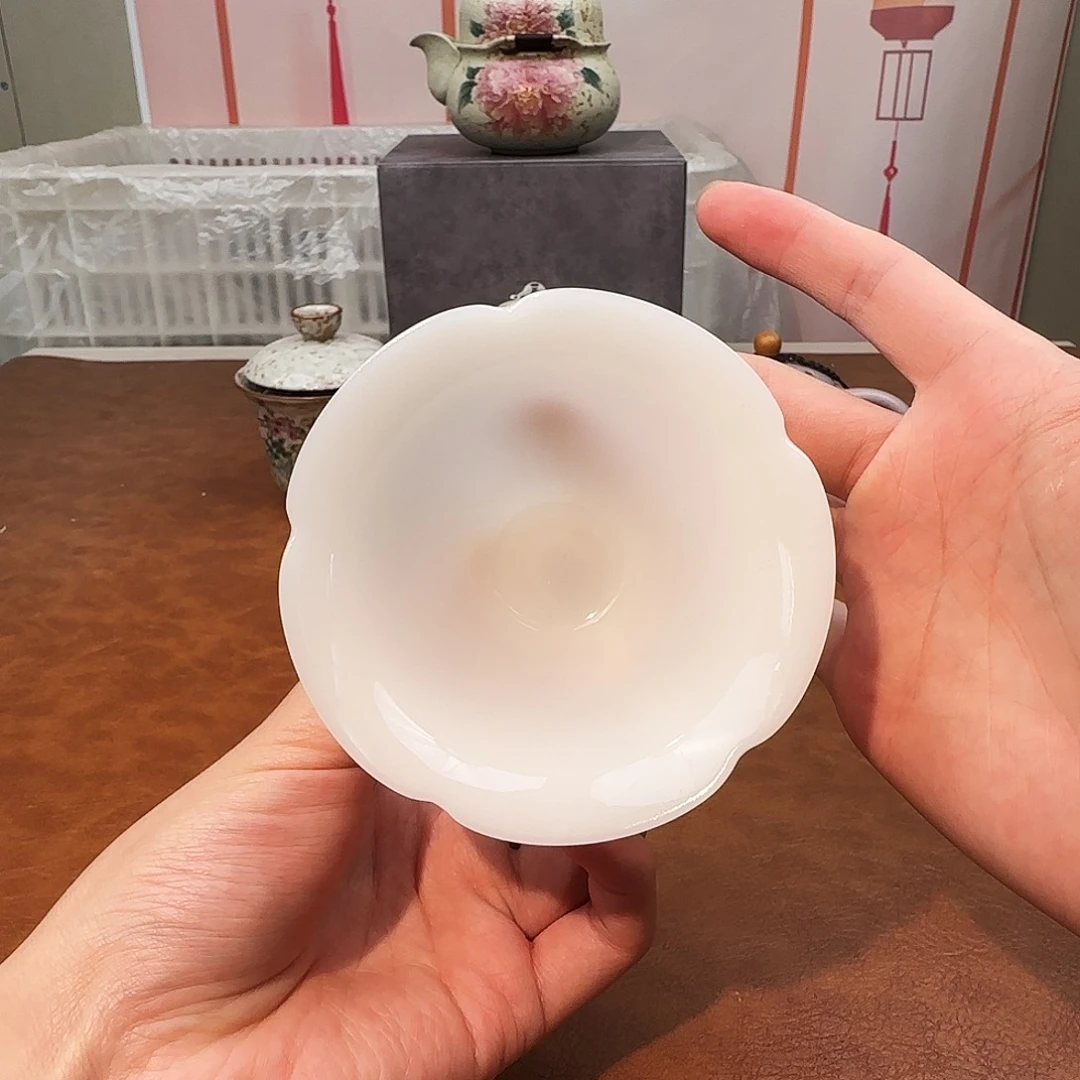 初颜茶器闪购商品链接璞玉花瓣杯