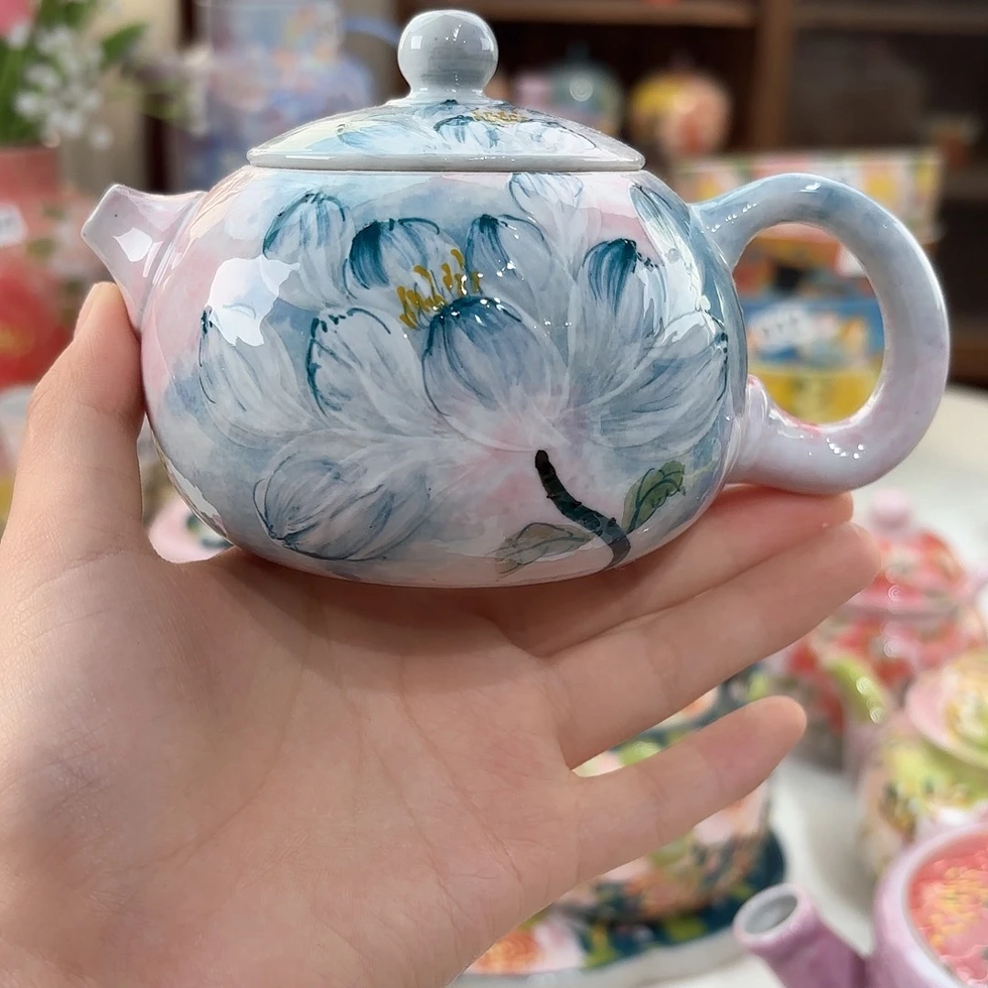景德镇手绘高温釉下彩陶瓷茶具