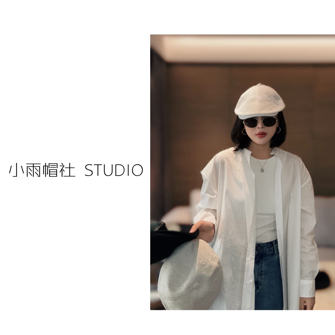 SCHACA4LA“时髦帽子”100%亚麻前进帽高级定制时尚复古前进帽帽子
