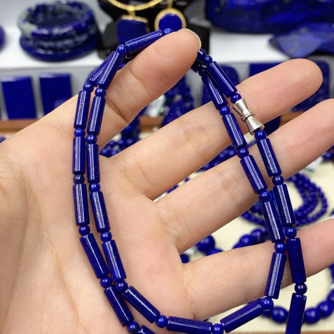 青金石颈饰未镶嵌红*瑰