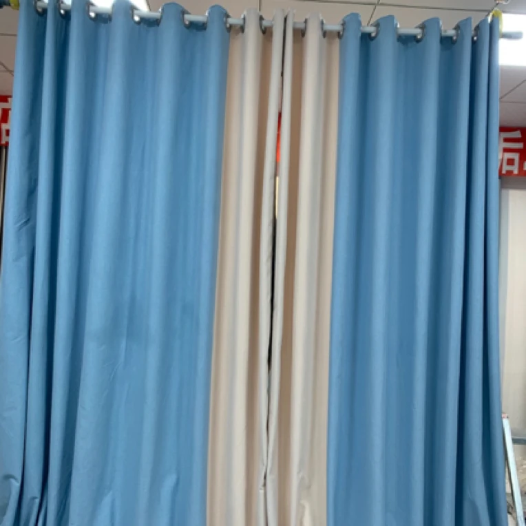 雪尼尔无缝拼接高档遮光成品窗帘