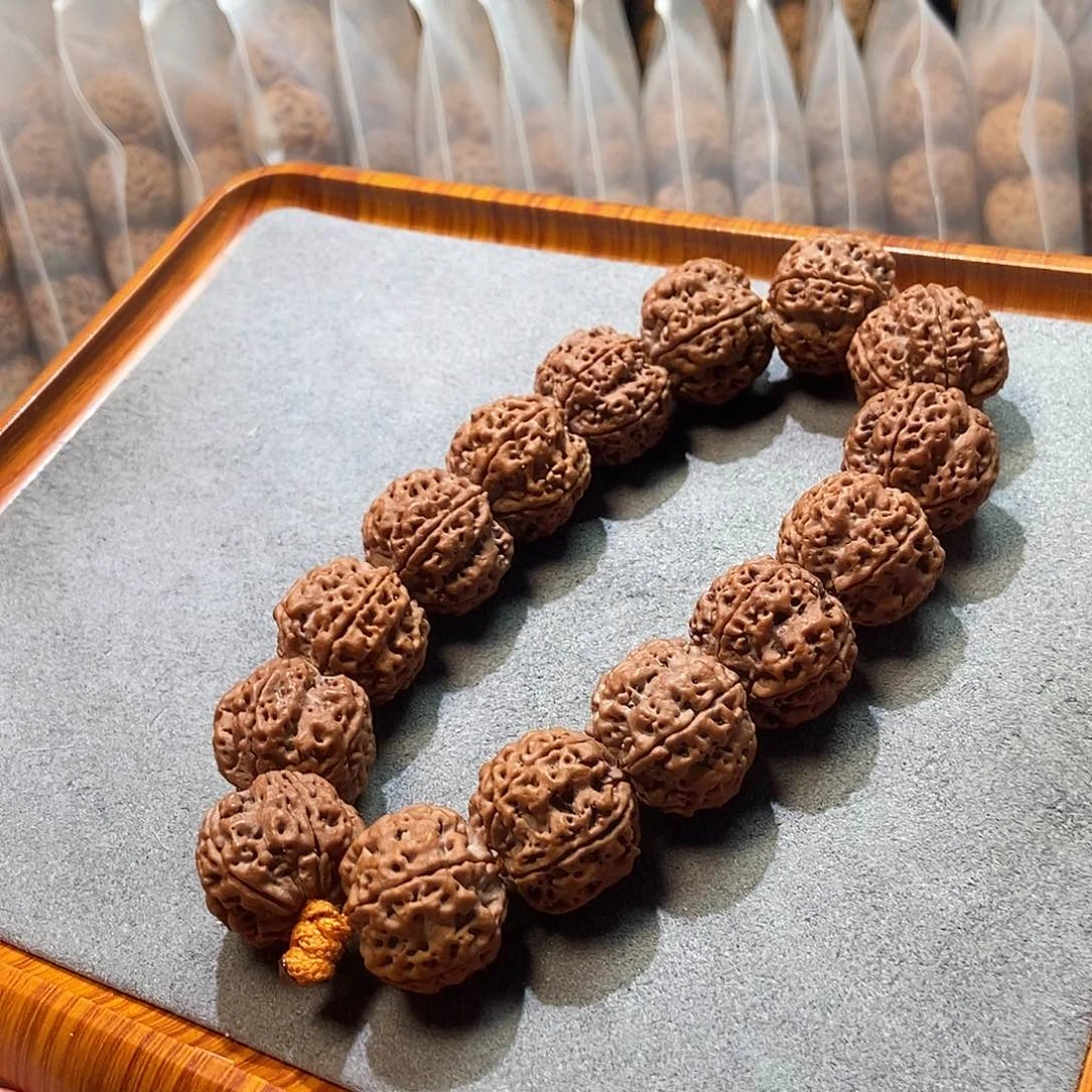 吊坠金刚菩提私人订制红皮原生态梅花双龙22mm