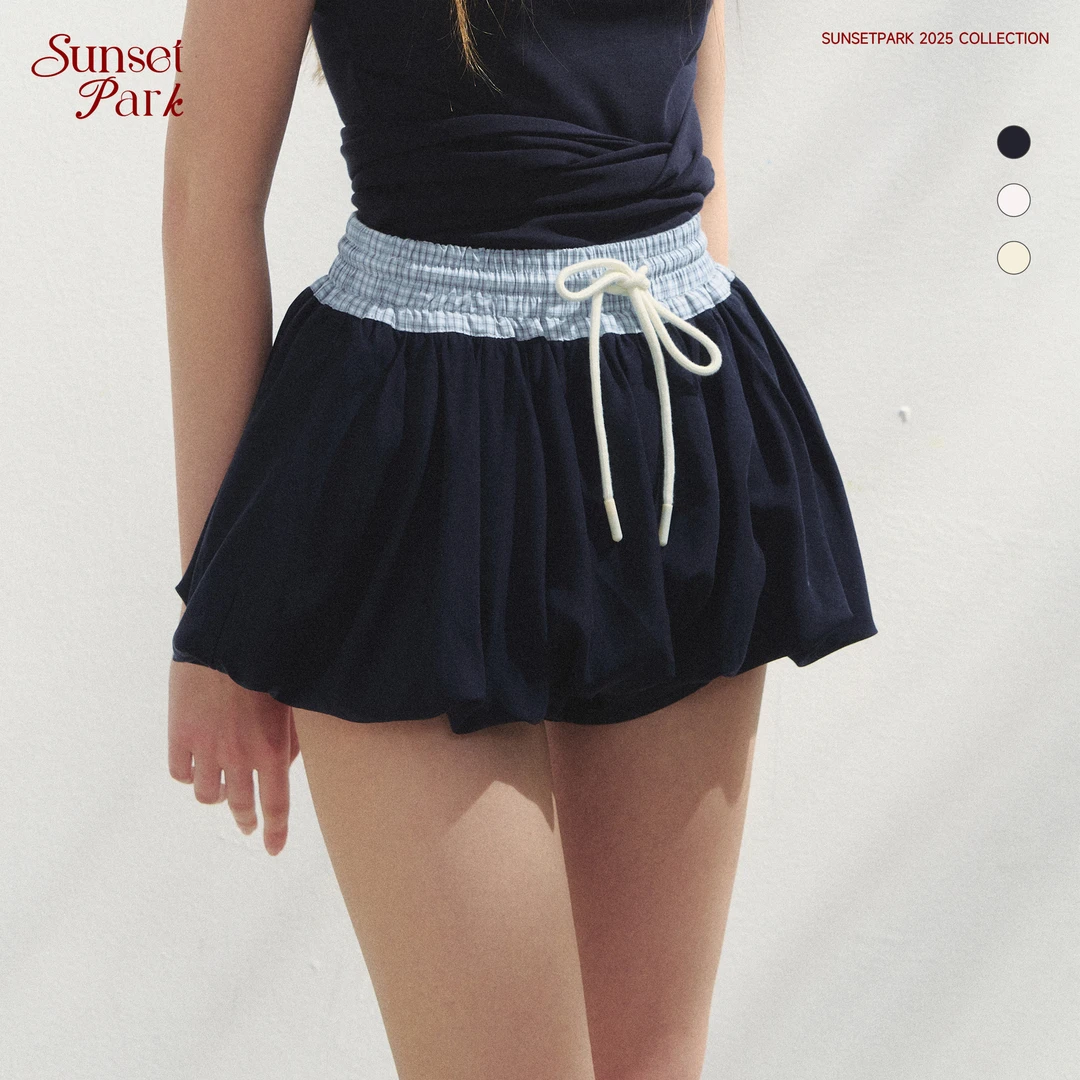 你的雪宝丨SunsetPark日落公园蓬蓬云朵感花苞裙半身裙