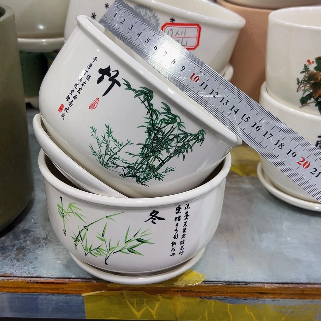 外贸尾单陶瓷花盆凑单10米包邮