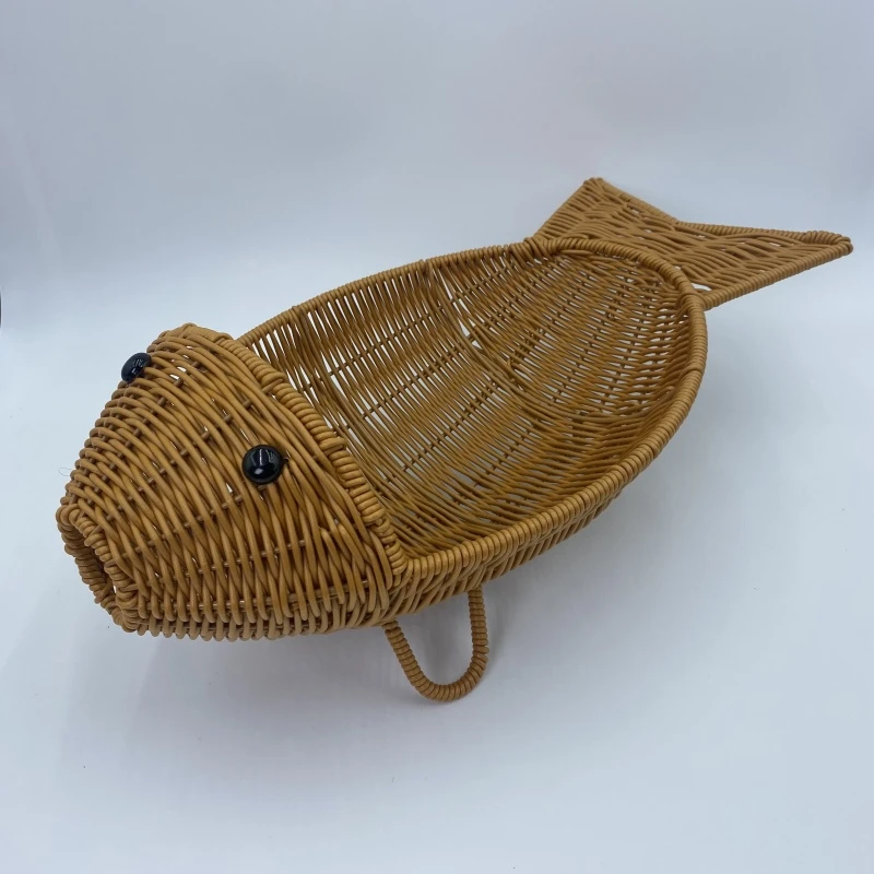 L2大鱼果篮手工编织收纳篮42*23*10