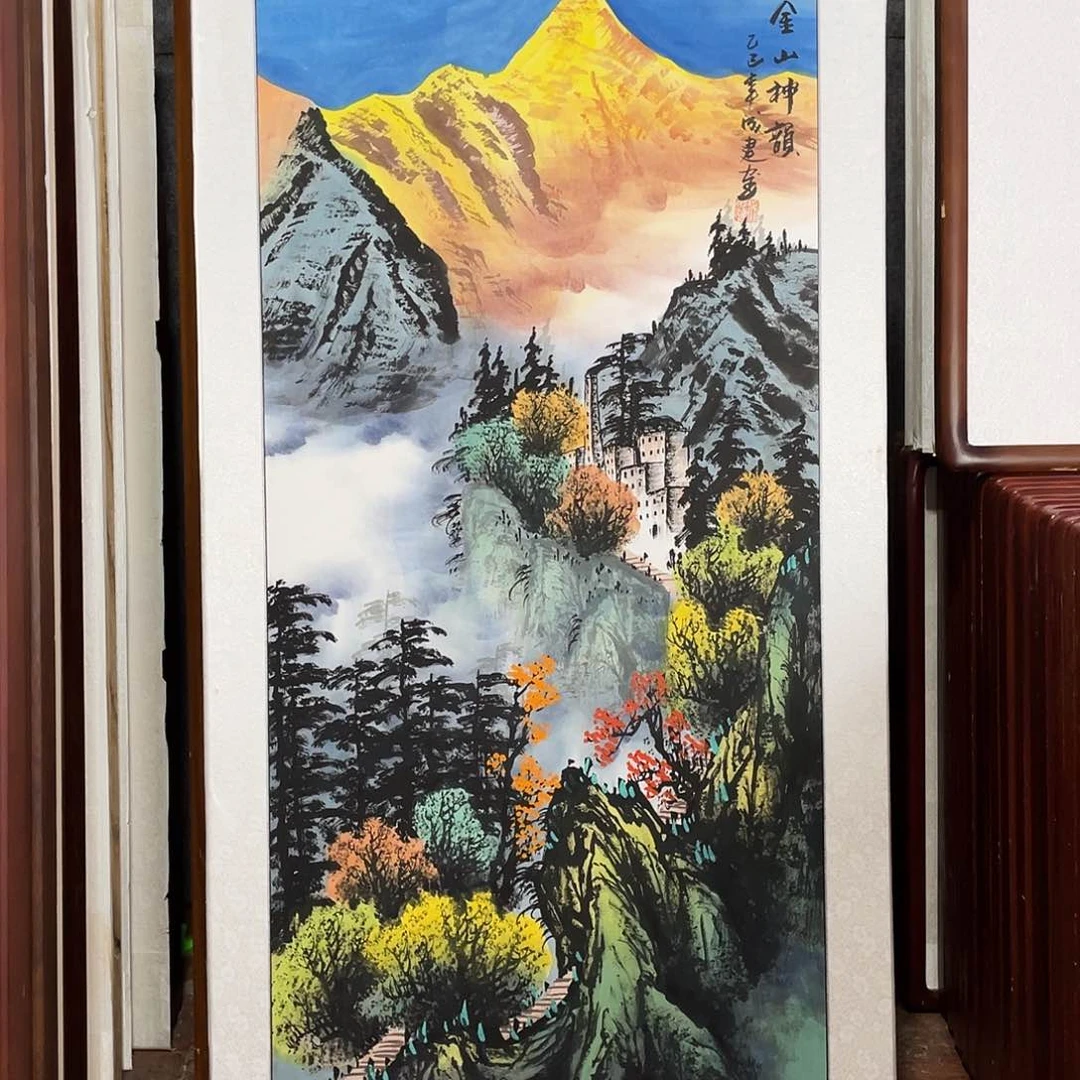 国画带框尺寸63*123厘米