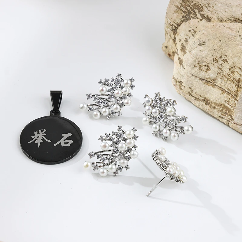 【举石臻品】TH0620-222-30991淡水有核珍珠耳饰（一对/多样性）M