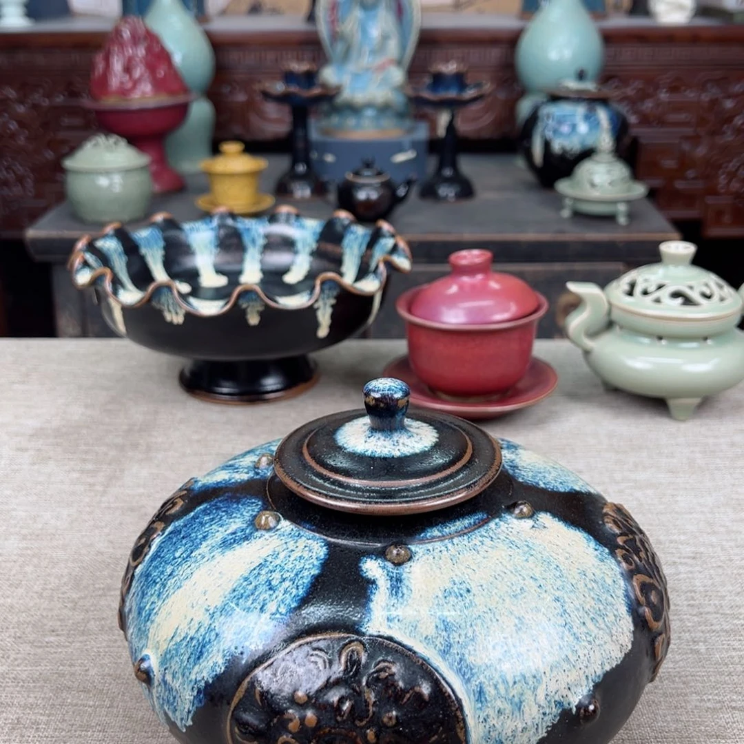 Lao窑瓷直播间陶瓷艺术品正能量