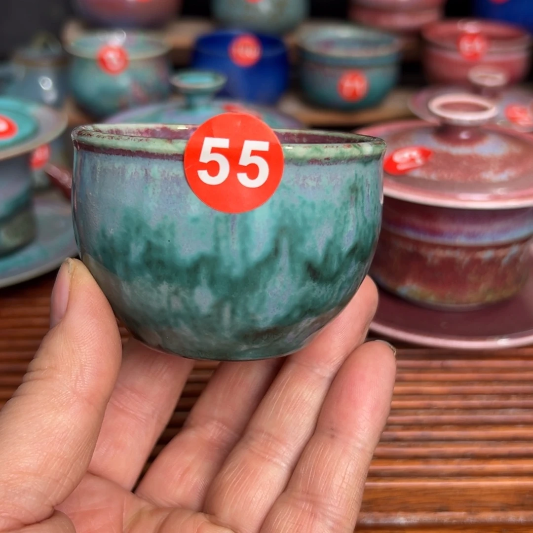 手工制作钧窑茶器