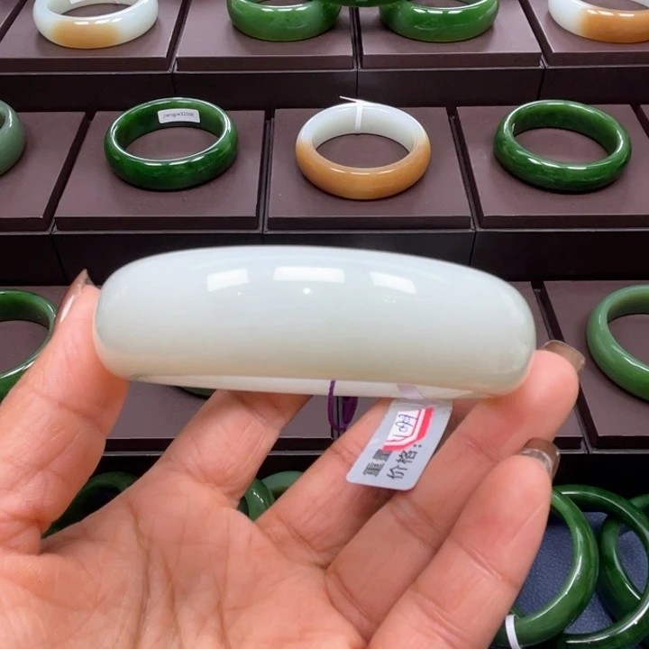 和田玉未镶嵌手镯59.60