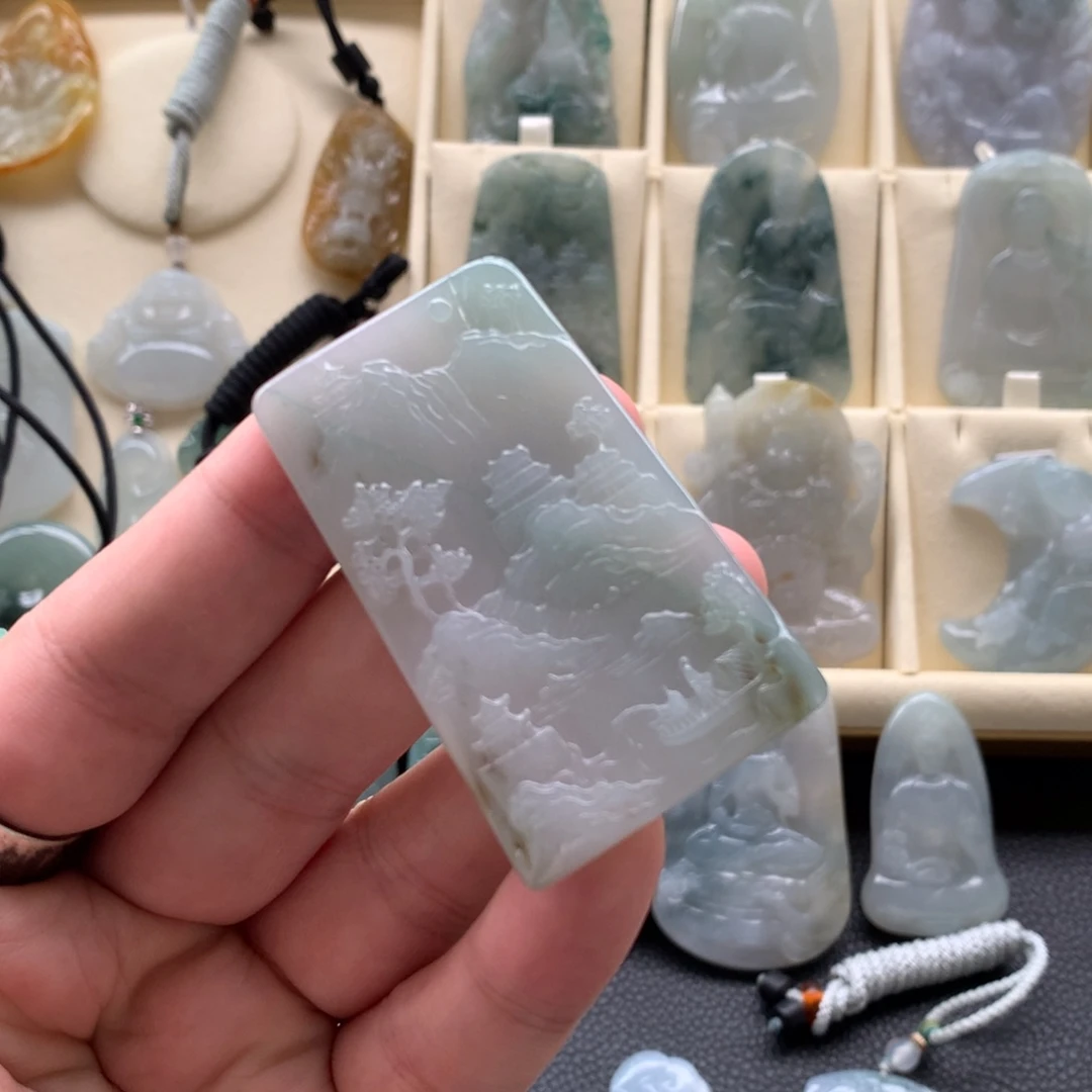 翡翠未镶嵌吊坠(不含链)