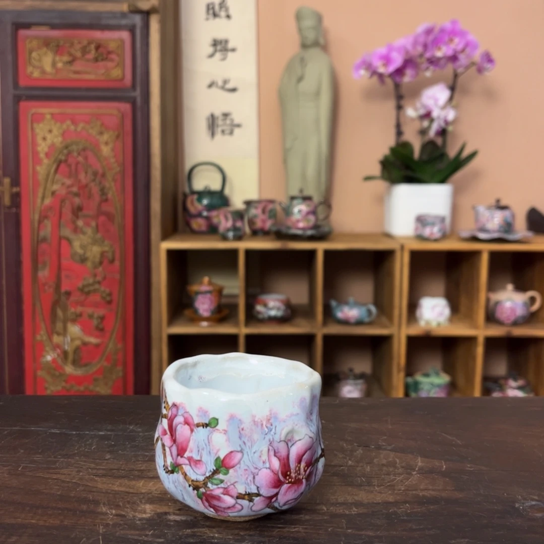 柴烧纯手工手绘陶瓷