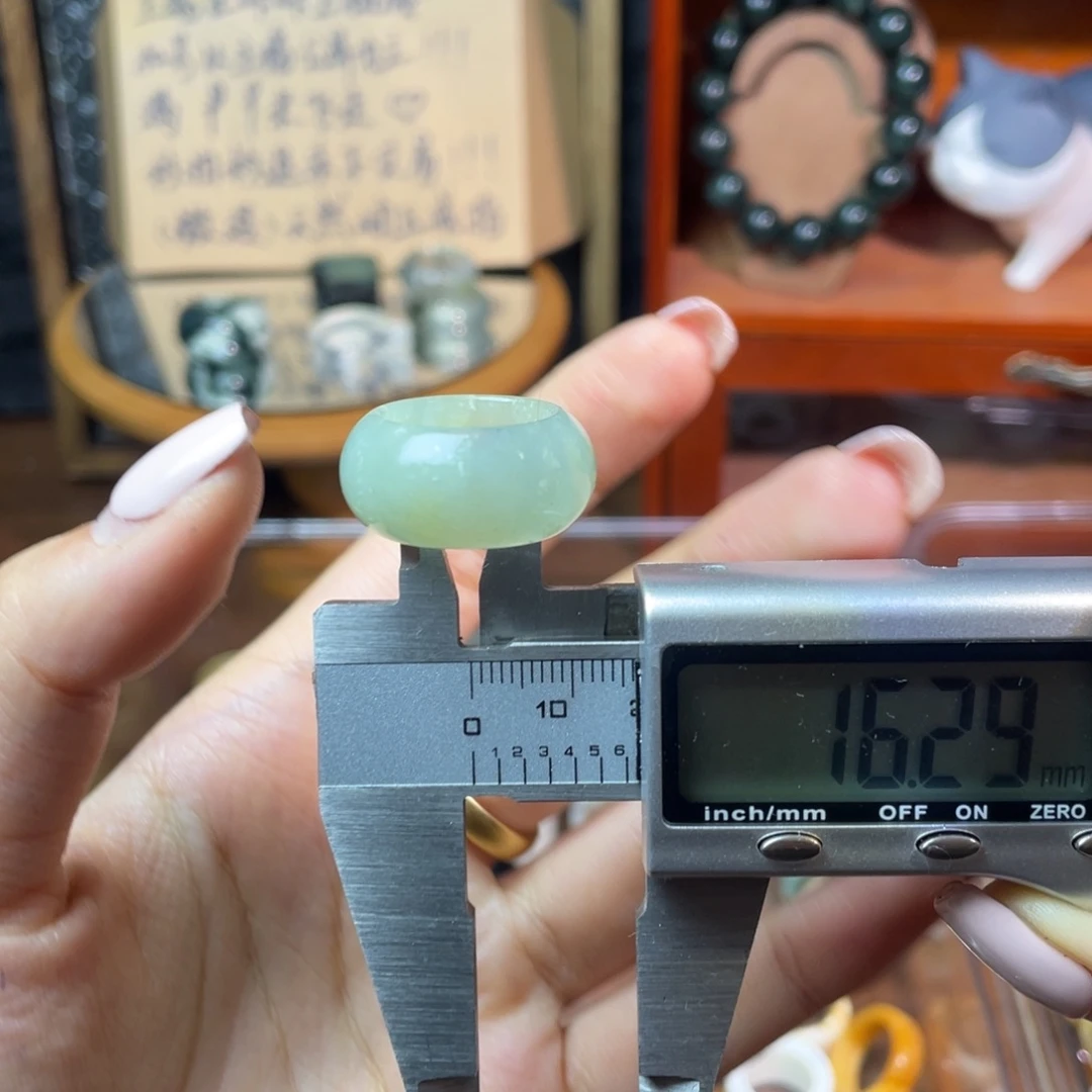 M***n未镶嵌岫玉戒指77-16.5